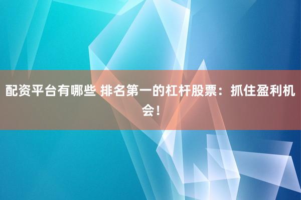 配资平台有哪些 排名第一的杠杆股票：抓住盈利机会！