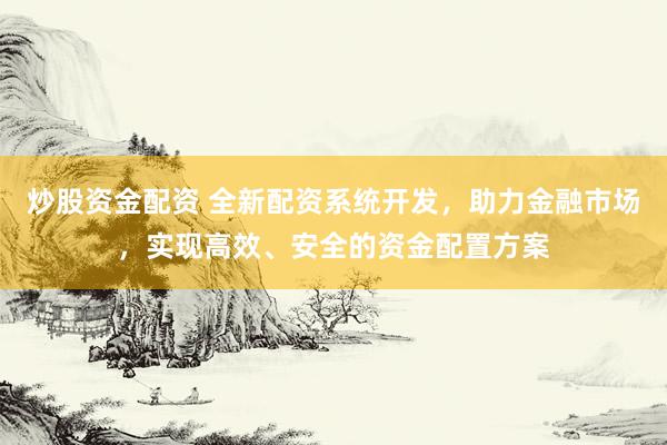 炒股资金配资 全新配资系统开发，助力金融市场，实现高效、安全的资金配置方案