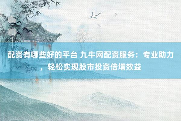 配资有哪些好的平台 九牛网配资服务：专业助力，轻松实现股市投资倍增效益