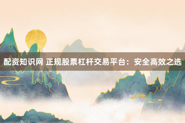 配资知识网 正规股票杠杆交易平台：安全高效之选
