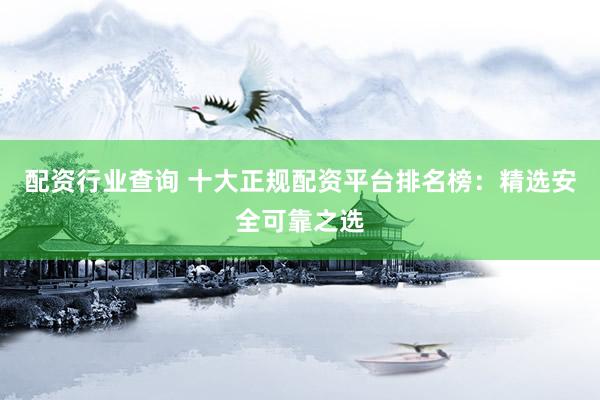 配资行业查询 十大正规配资平台排名榜：精选安全可靠之选