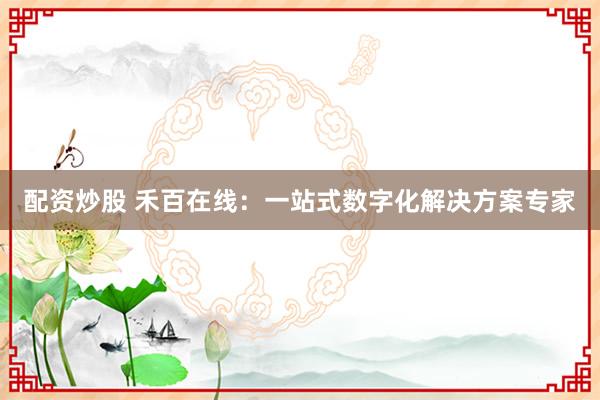 配资炒股 禾百在线：一站式数字化解决方案专家