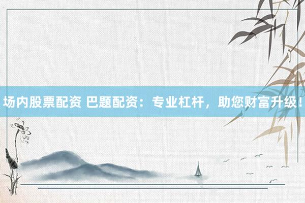 场内股票配资 巴题配资：专业杠杆，助您财富升级！