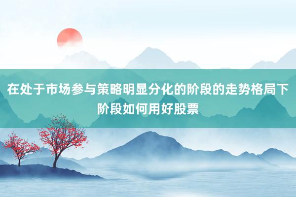 在处于市场参与策略明显分化的阶段的走势格局下阶段如何用好股票
